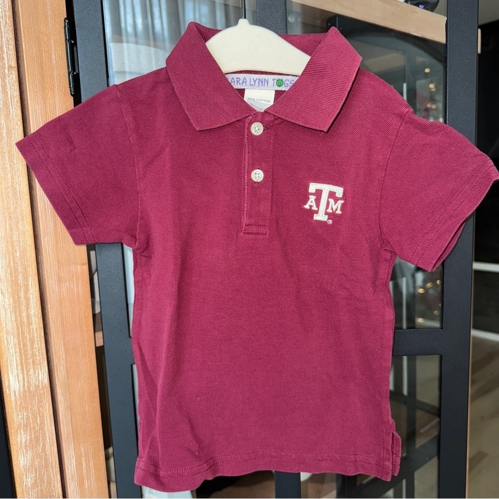 Texas A&M lil ags polo aggies toddler boys maroon short sleeve collar tamu